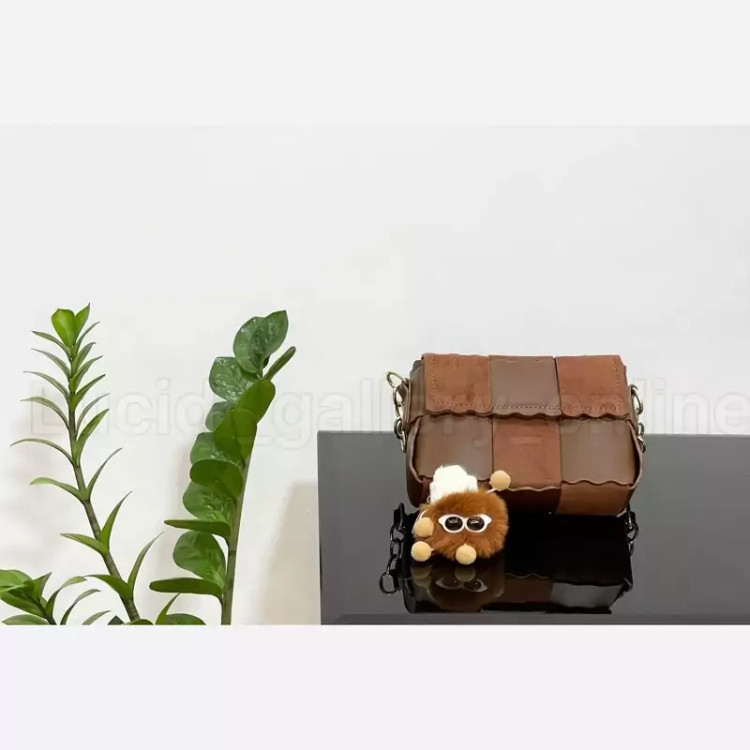 کیف چرم و مخمل مدل شطرنجی