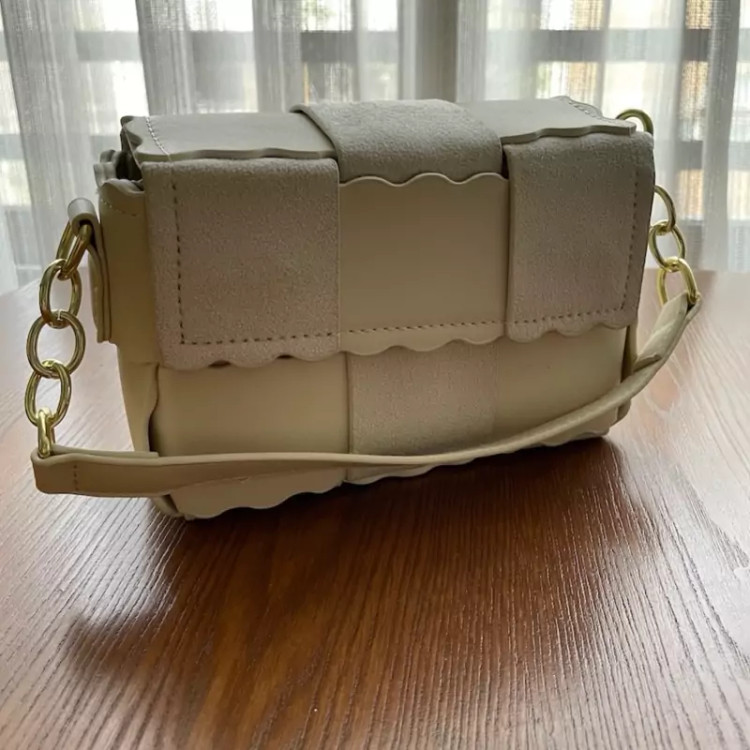 کیف چرم و مخمل مدل شطرنجی